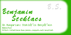 benjamin steklacs business card